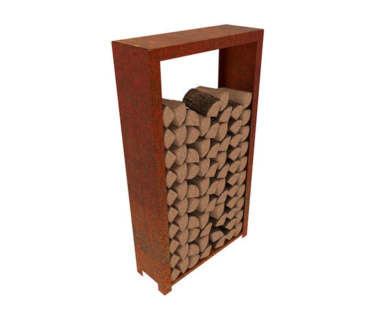 Składzik na drewno z nóżkami CORTEN